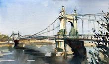 Hammersmith Bridge, 28x38 Saunders Waterford